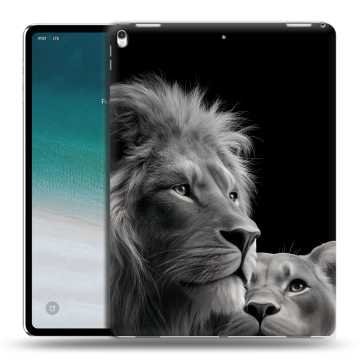 Силиконовый чехол на IPad Pro 12.9 (2018) с принтом Лев кошки