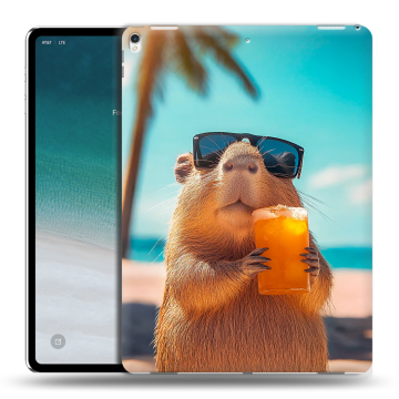 Силиконовый чехол на IPad Pro 12.9 (2018) с принтом Капибара Силиконовый чехол на IPad Pro 12.9 (2018) с принтом Капибара
