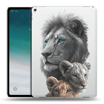 Силиконовый чехол на IPad Pro 12.9 (2018) с принтом Львы