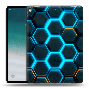 Силиконовый чехол на IPad Pro 12.9 (2018) с принтом Неоновые соты
