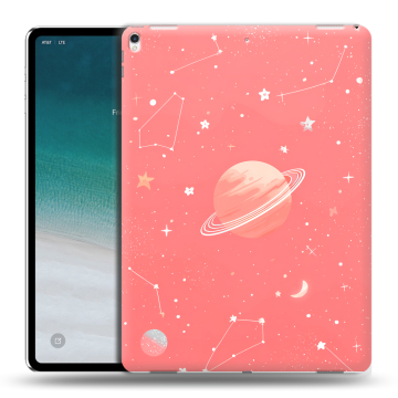 Силиконовый чехол на IPad Pro 12.9 (2018) с принтом Розовый космос