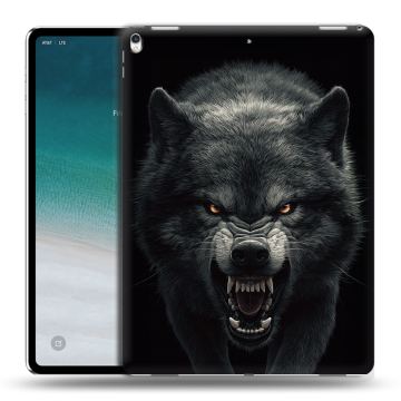 Силиконовый чехол на IPad Pro 12.9 (2018) с принтом Волк Силиконовый чехол на IPad Pro 12.9 (2018) с принтом Волк