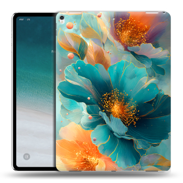 Силиконовый чехол на IPad Pro 12.9 (2018) с принтом Цветы