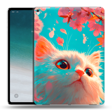 Силиконовый чехол на IPad Pro 12.9 (2018) с принтом Красивый кот