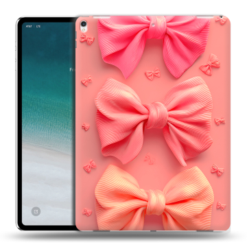 Силиконовый чехол на IPad Pro 12.9 (2018) с принтом Розовые бантики Силиконовый чехол на IPad Pro 12.9 (2018) с принтом Розовые бантики