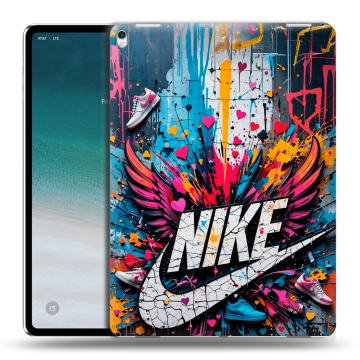 Силиконовый чехол на IPad Pro 12.9 (2018) с принтом Nike Найк Силиконовый чехол на IPad Pro 12.9 (2018) с принтом Nike Найк
