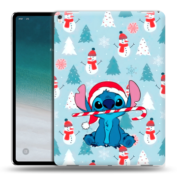 Силиконовый чехол на IPad Pro 12.9 (2018) с принтом Стич Новый год Силиконовый чехол на IPad Pro 12.9 (2018) с принтом Стич Новый год