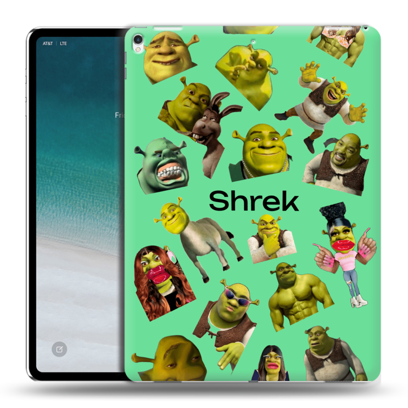 Силиконовый чехол на IPad Pro 12.9 (2018) с принтом Шрек Shrek Силиконовый чехол на IPad Pro 12.9 (2018) с принтом Шрек Shrek