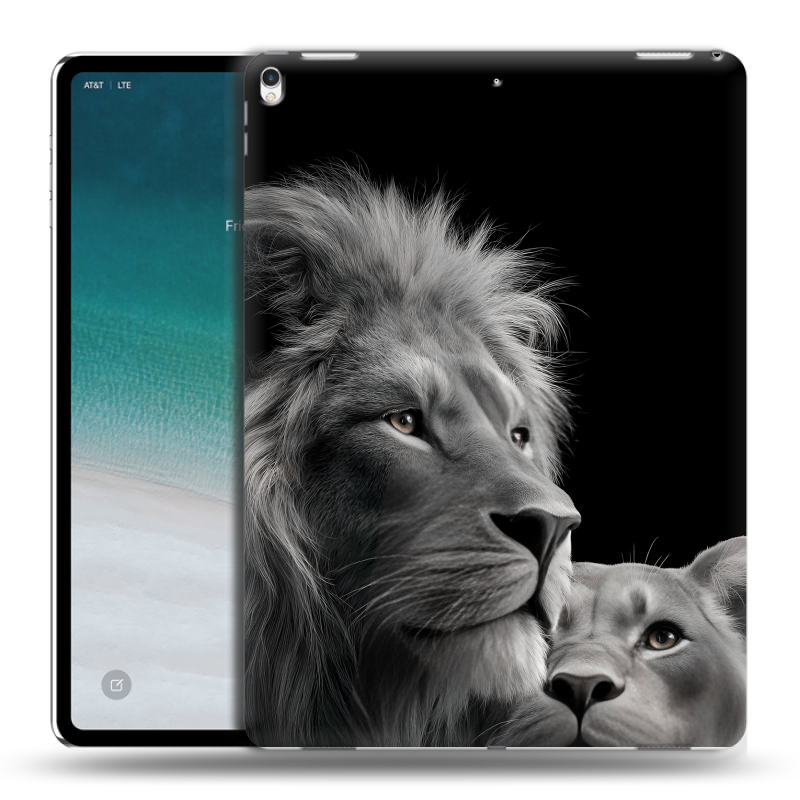 Силиконовый чехол на IPad Pro 12.9 (2018) с принтом Лев кошки Силиконовый чехол на IPad Pro 12.9 (2018) с принтом Лев кошки