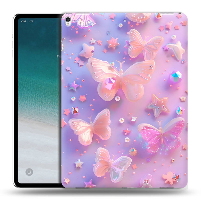 Силиконовый чехол на IPad Pro 12.9 (2018) с принтом Бабочки Силиконовый чехол на IPad Pro 12.9 (2018) с принтом Бабочки