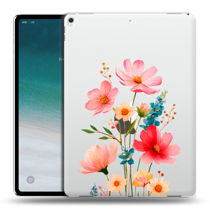 Силиконовый чехол на IPad Pro 12.9 (2018) с принтом Цветы Силиконовый чехол на IPad Pro 12.9 (2018) с принтом Цветы