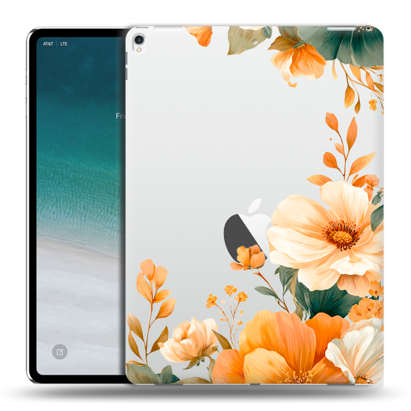 Силиконовый чехол на IPad Pro 12.9 (2018) с принтом Цветы принт Силиконовый чехол на IPad Pro 12.9 (2018) с принтом Цветы принт