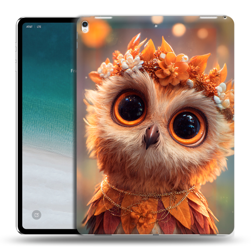 Силиконовый чехол на IPad Pro 12.9 (2018) с принтом Милая сова Силиконовый чехол на IPad Pro 12.9 (2018) с принтом Милая сова