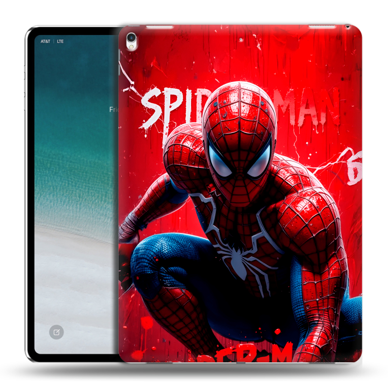 Силиконовый чехол на IPad Pro 12.9 (2018) с принтом Spiderman Человек паук Силиконовый чехол на IPad Pro 12.9 (2018) с принтом Spiderman Человек паук