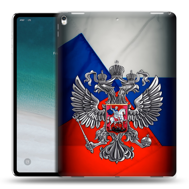 Силиконовый чехол на IPad Pro 12.9 (2018) с принтом Флаг России Силиконовый чехол на IPad Pro 12.9 (2018) с принтом Флаг России