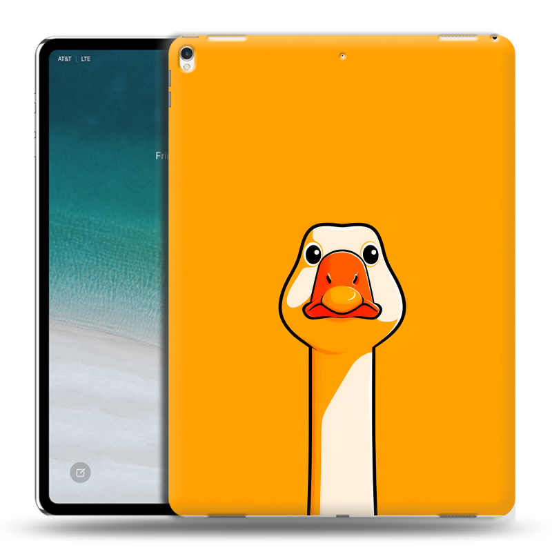 Силиконовый чехол на IPad Pro 12.9 (2018) с принтом Смешная утка Силиконовый чехол на IPad Pro 12.9 (2018) с принтом Смешная утка