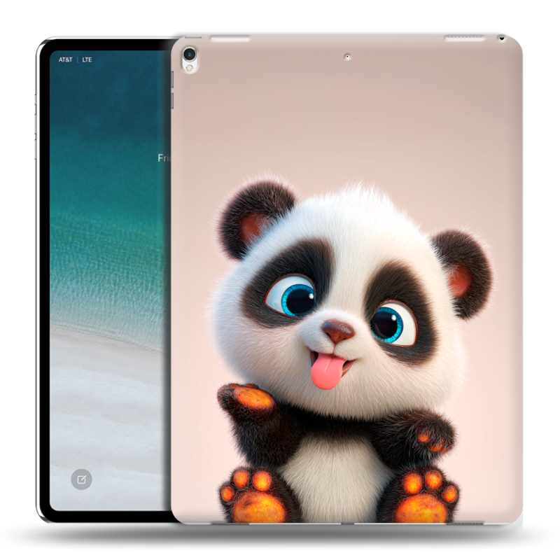 Силиконовый чехол на IPad Pro 12.9 (2018) с принтом милая панда Силиконовый чехол на IPad Pro 12.9 (2018) с принтом милая панда