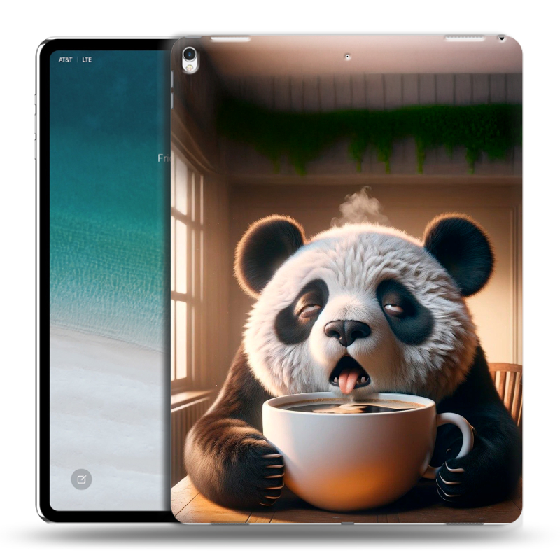 Силиконовый чехол на IPad Pro 12.9 (2018) с принтом смешная панда Силиконовый чехол на IPad Pro 12.9 (2018) с принтом смешная панда
