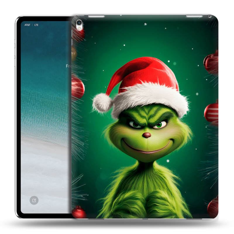 Силиконовый чехол на IPad Pro 12.9 (2018) с принтом Гринч Новый год Рождество Силиконовый чехол на IPad Pro 12.9 (2018) с принтом Гринч Новый год Рождество
