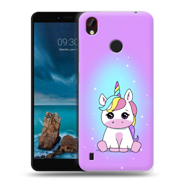 Силиконовый чехол на ZTE Blade A7 Vita с принтом Единорог