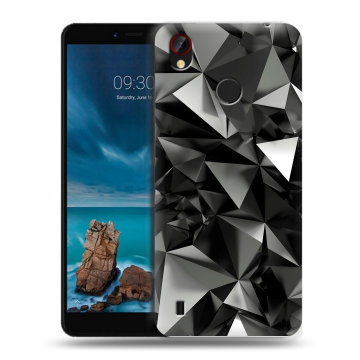 Силиконовый чехол на ZTE Blade A7 Vita с принтом Черные кристаллы