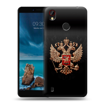 Силиконовый чехол на ZTE Blade A7 Vita с принтом Герб России