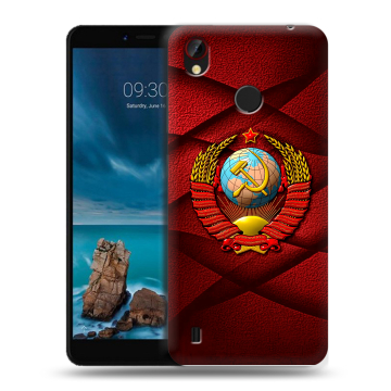 Силиконовый чехол на ZTE Blade A7 Vita с принтом Герб СССР
