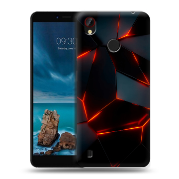 Силиконовый чехол на ZTE Blade A7 Vita с принтом Яркие абстракции