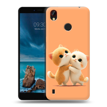 Силиконовый чехол на ZTE Blade A7 Vita с принтом Милые котики