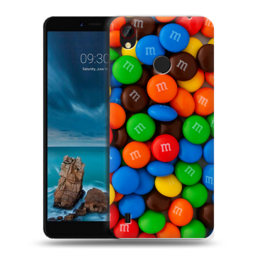 Силиконовый чехол на ZTE Blade A7 Vita с принтом Конфеты