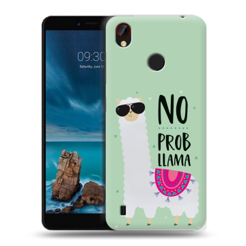 Силиконовый чехол на ZTE Blade A7 Vita с принтом Лама