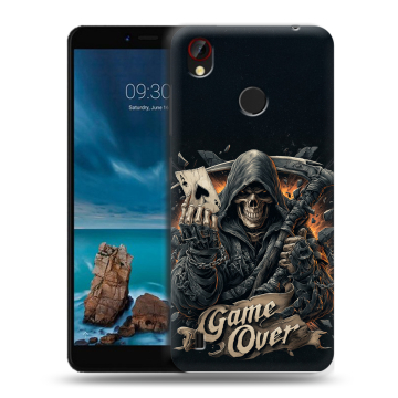 Силиконовый чехол на ZTE Blade A7 Vita с принтом Скелет карты