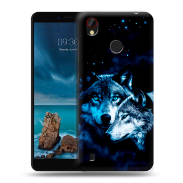 Силиконовый чехол на ZTE Blade A7 Vita с принтом Волки