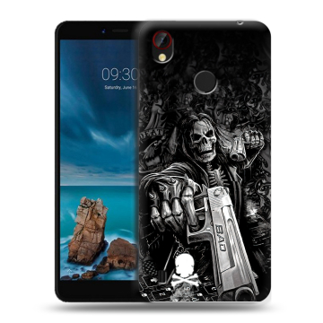 Силиконовый чехол на ZTE Blade A7 Vita с принтом Скелет