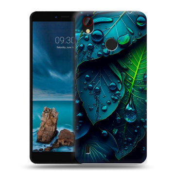 Силиконовый чехол на ZTE Blade A7 Vita с принтом Листья