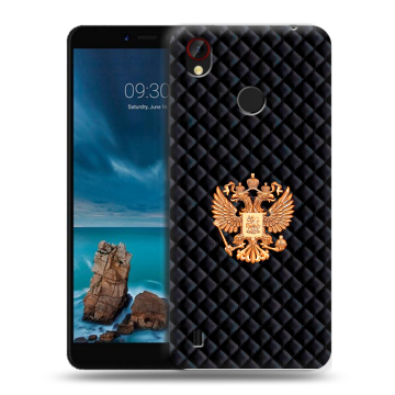 Силиконовый чехол на ZTE Blade A7 Vita с принтом Герб России принт