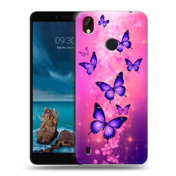 Силиконовый чехол на ZTE Blade A7 Vita с принтом Бабочки