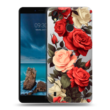 Силиконовый чехол на ZTE Blade A7 Vita с принтом Розы