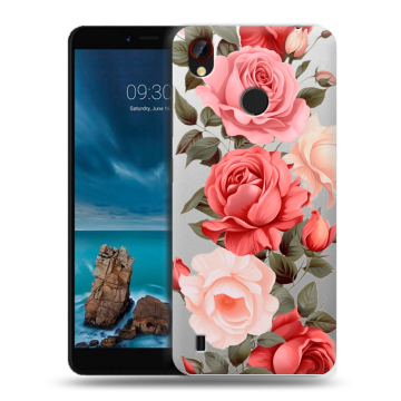 Силиконовый чехол на ZTE Blade A7 Vita с принтом Розы