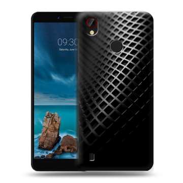 Силиконовый чехол на ZTE Blade A7 Vita с принтом Текстура металла