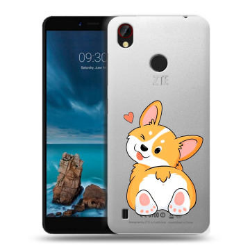Силиконовый чехол на ZTE Blade A7 Vita с принтом Корги