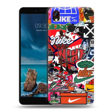 Силиконовый чехол на ZTE Blade A7 Vita с принтом Найк Nike яркий