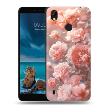 Силиконовый чехол на ZTE Blade A7 Vita с принтом Розовые розы