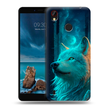 Силиконовый чехол на ZTE Blade A7 Vita с принтом бабочки саккура