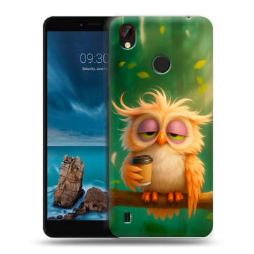 Силиконовый чехол на ZTE Blade A7 Vita с принтом сова