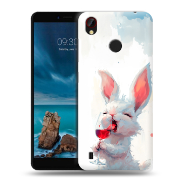 Силиконовый чехол на ZTE Blade A7 Vita с принтом кролик зайчик