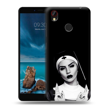 Силиконовый чехол на ZTE Blade A7 Vita с принтом монашка