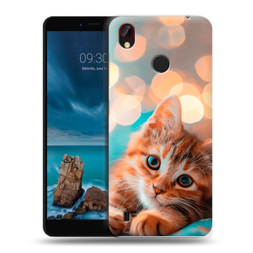 Силиконовый чехол на ZTE Blade A7 Vita с принтом котик