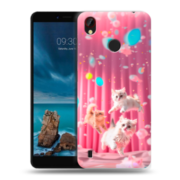 Силиконовый чехол на ZTE Blade A7 Vita с принтом милые котики