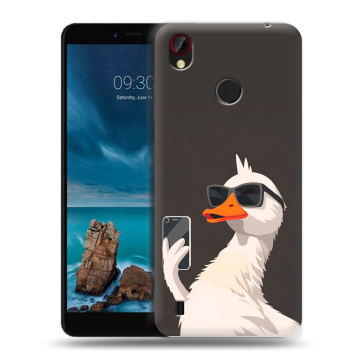 Силиконовый чехол на ZTE Blade A7 Vita с принтом утка в очках